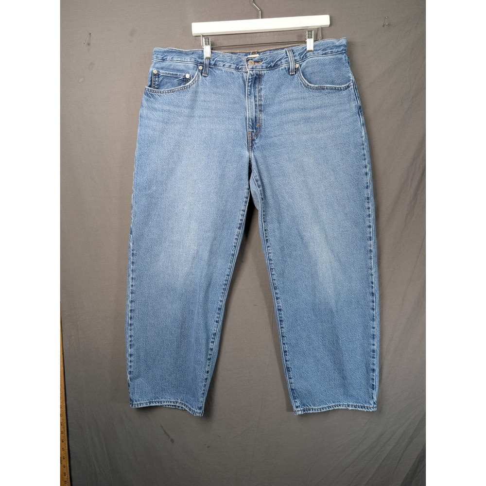 Levis Baggy Dad Jeans Blue Denim High Rise Wide Leg Pants Size 34